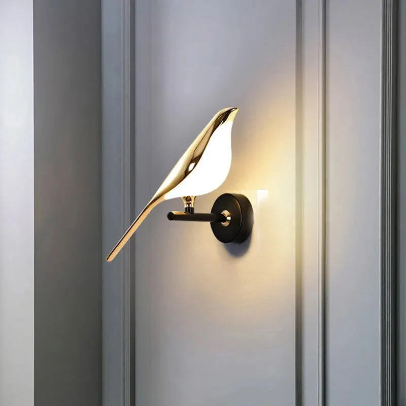 Nordic Golden Bird LED Wall Lights