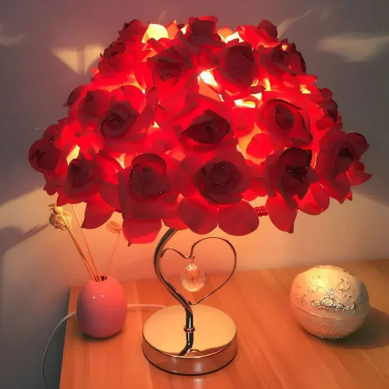 European Creative Lamp Rose Flower