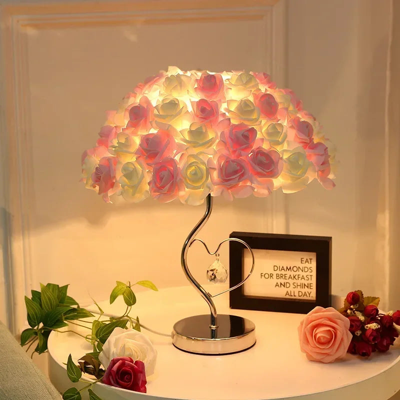 European Creative Lamp Rose Flower