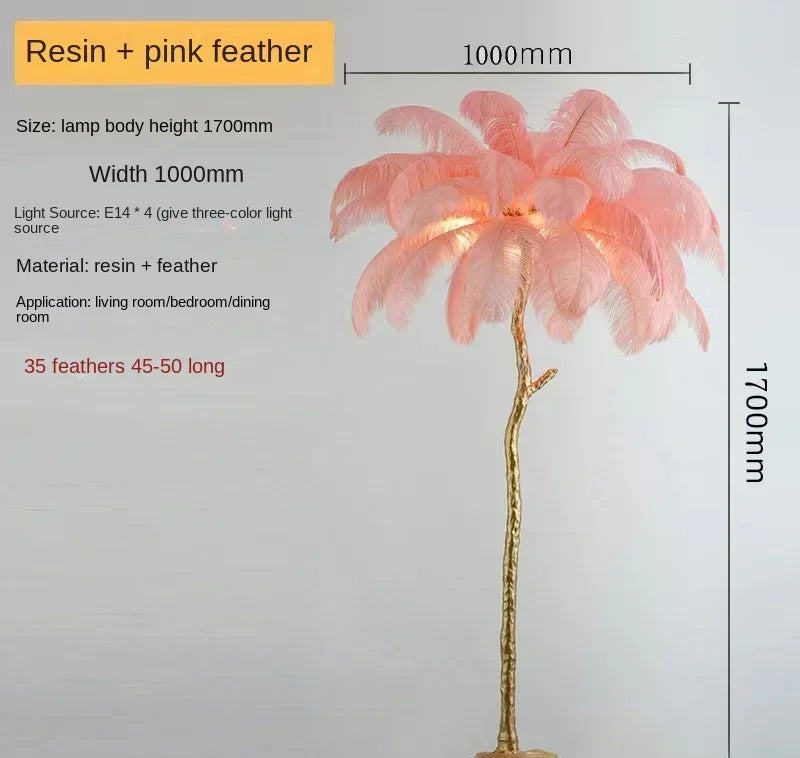 Feather Floor Lamp Living Room Bedroom