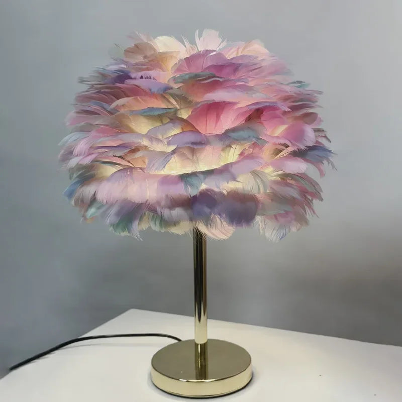 Modern Feather Table Lamp