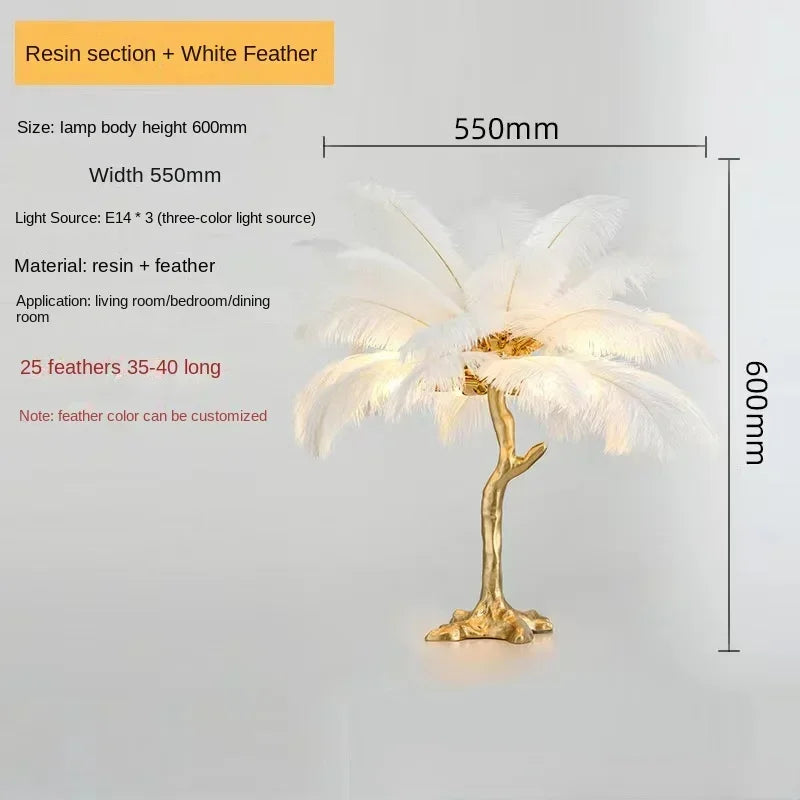 Feather Floor Lamp Living Room Bedroom