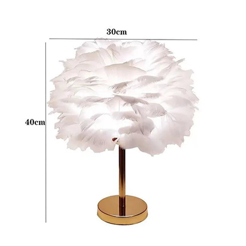 Romantic Feather Table Lamp