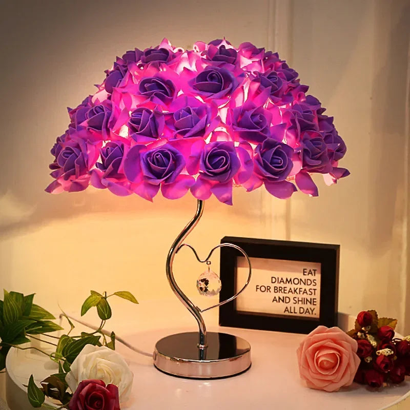 European Creative Lamp Rose Flower