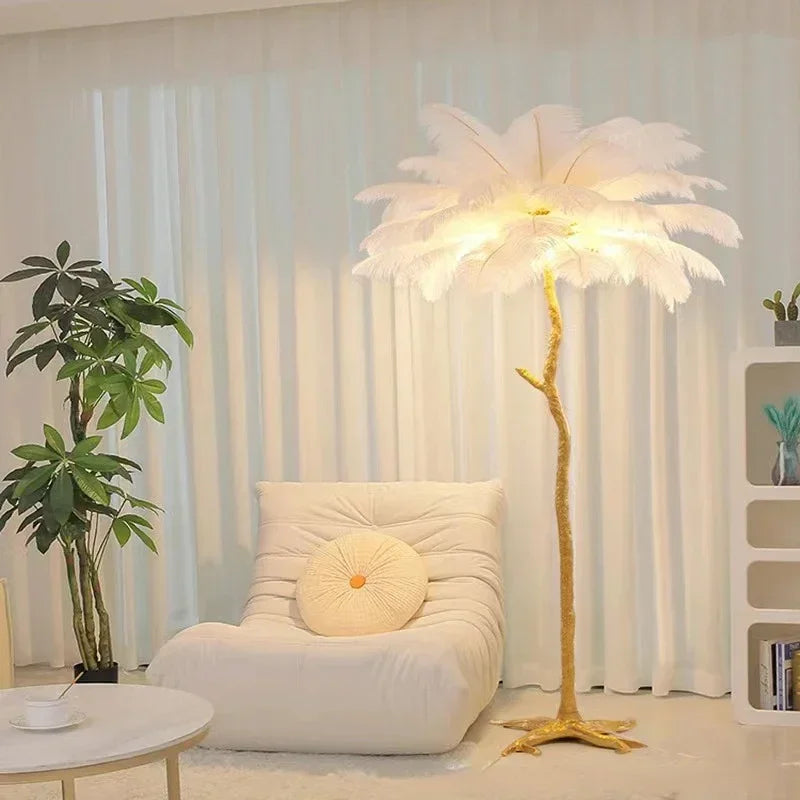 Feather Floor Lamp Living Room Bedroom